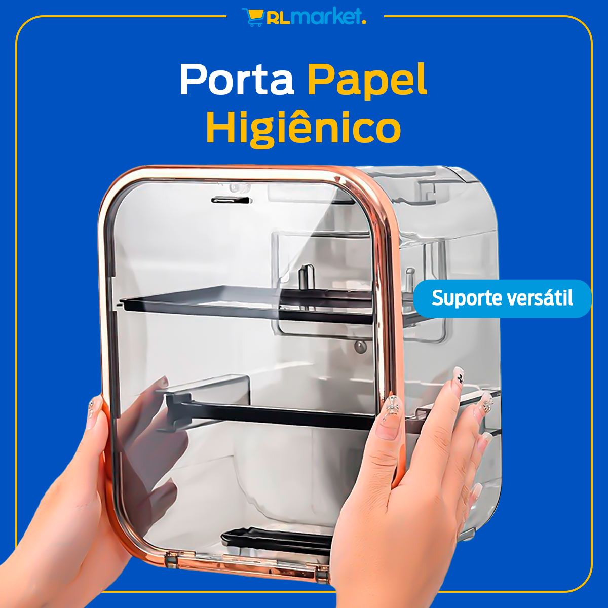 Suporte Papel Higiênico Porta Lenço Celular Banheiro Adesivo