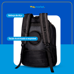 Mochila Grande Reforçada para Faculdade e Trabalho | Masculina e Feminina com Compartimento para Notebook 17 Polegadas